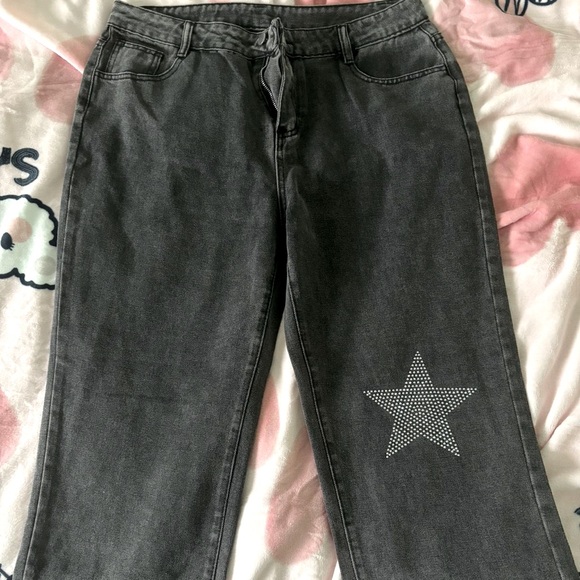Black Y2K Baggy Jeans - Picture 1 of 5